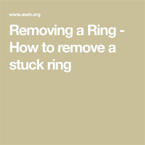 Removing A Ring How To Remove A Stuck Ring How To Remove Hand Care