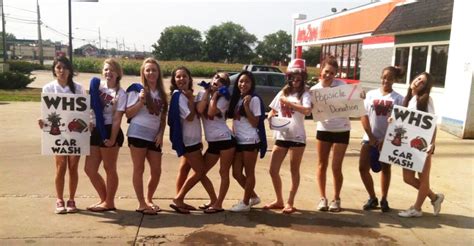 Whs Cheerleaders Wash Cars As A Fun Fundraiser The Village Reporter