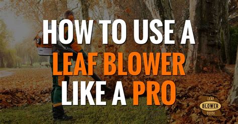 How do i start a leaf blower. How to Use a Leaf Blower Like a Pro