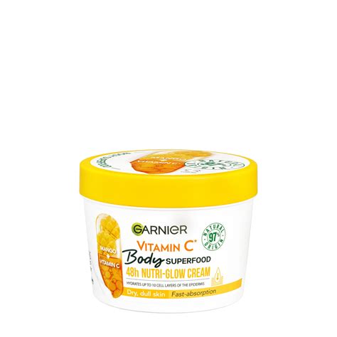 Garnier Body Cream Body Superfood 48h Nutri Glow Cream Mango Vitamin