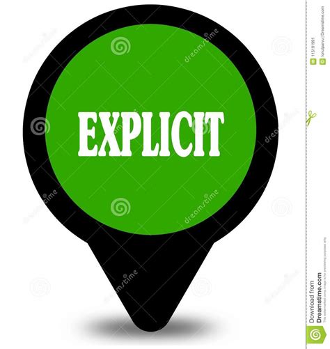 Explicit On Green Location Pointer Graphic Stock Illustration