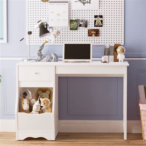 Buy Kids Desk Girls Desk Kids Study Desk With Toy Storage And Drawer