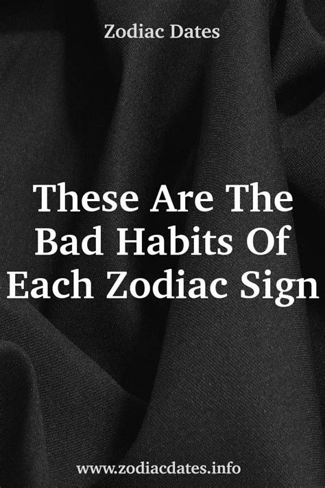These Are The Bad Habits Of Each Zodiac Sign Horoscope Numerology