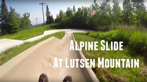 Alpine Slide At Lutsen Mountain In Minnesota Youtube
