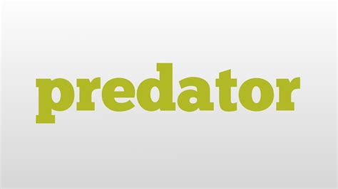 Predator Meaning And Pronunciation Youtube