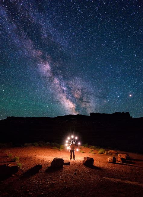 Milky Way Ritual Light Painting At Canyonlands National Park