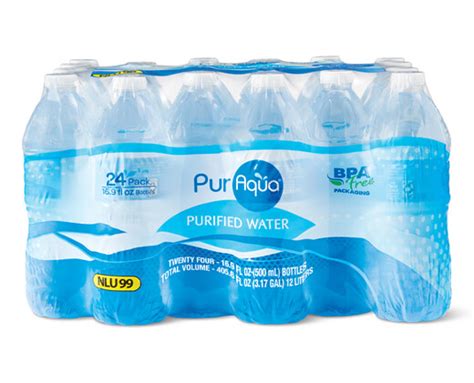 Purified Drinking Water Bottles Puraqua Aldi Us