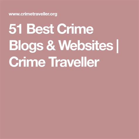 45 Best Crime Blogs And Websites Crime Blog Criminal Psychology