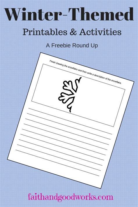 Free Snowflake Writing Prompt Page Thrifty Homeschoolers