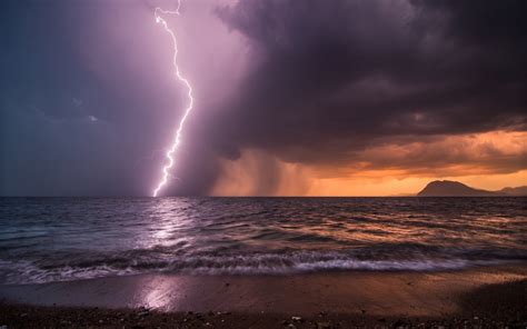 41 Beach Thunderstorm Wallpaper Wallpapersafari