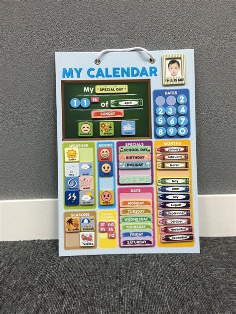 Magnetic Calendar Educational Board White Board Preschool Etsy Kids