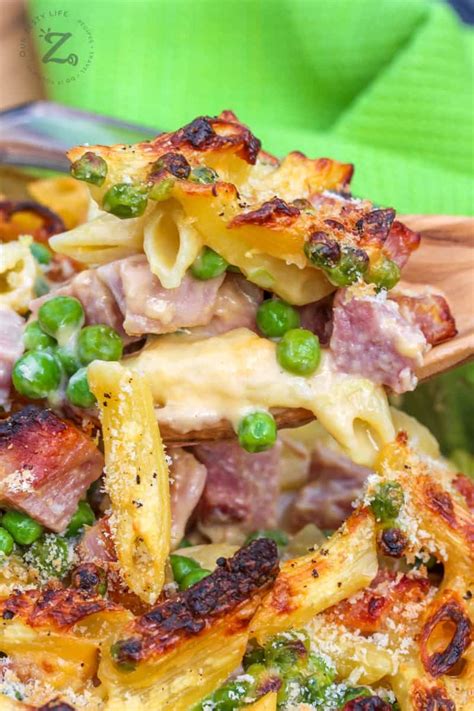 How to make my simple pasta with peas and ham. Ham And Pea Pasta Bake Use Leftovers! - Our Zesty Life