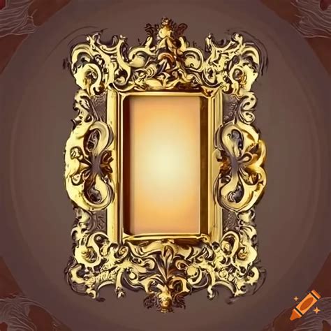 Elaborate Gold Frame With Intricate Patterns