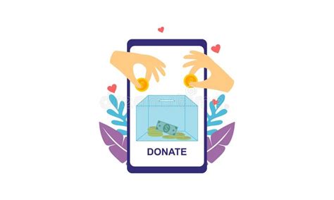 Fundraising Charity And Money Donation Concept Stock Vector