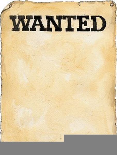 Blank Wanted Poster Clipart Free Images At Vector Clip