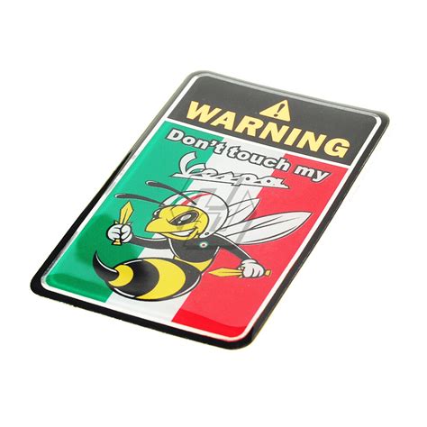 3d motorcycle stickers don t touch my vespa warning decals case for piaggio vespa gts gtv lx lxv