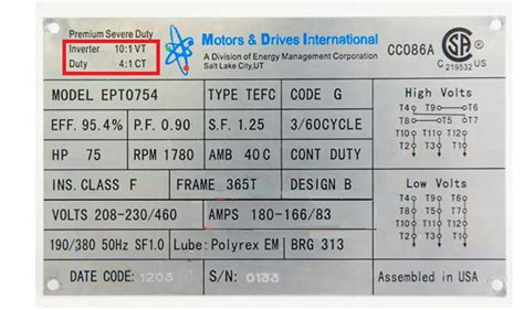 How To Read The Nameplate Of A Motor Inst Tools