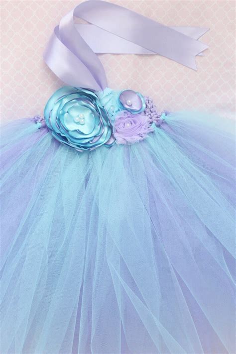 Gorgeous Aqua Purple Lavender Tutu Dress Under The Sea Flower Etsy