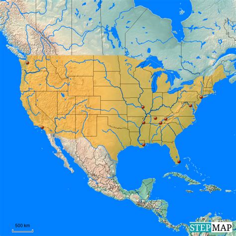 Stepmap Usa Landkarte Für North America