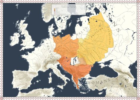 Map Of Slavic Tribes 600 900 A D Rindoeuropean