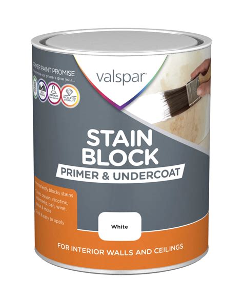 Valspar Stain Block White Ceiling And Wall Primer And Undercoat 075l