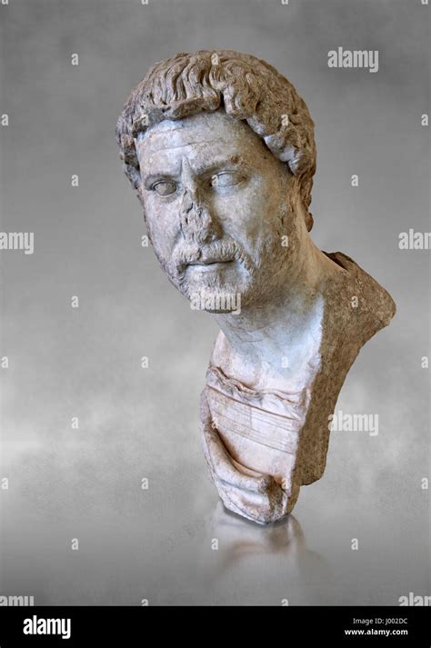 Roman Marble Portrait Bust Of Emperor Hadrian 117 138 Ad Found In The