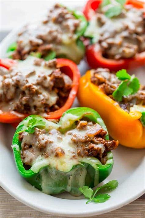 Once the pan is hot, add the entire contents of the scallops (plus the garlic and olive oil) into the pan. low carb mexican stuffed peppers - Healthy Seasonal Recipes