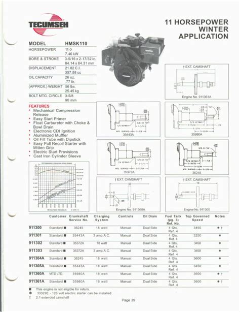 Tecumseh 11 Hp Generator Engine Manual