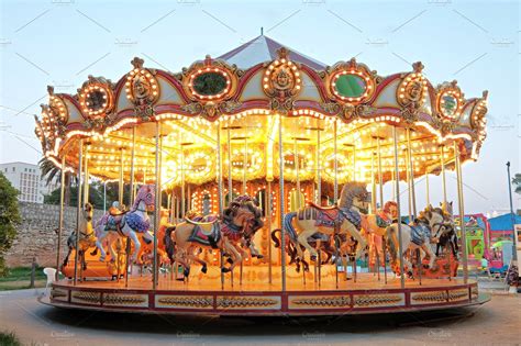 Vintage Carousel Stock Photo Containing Carousel And Amusement Arts