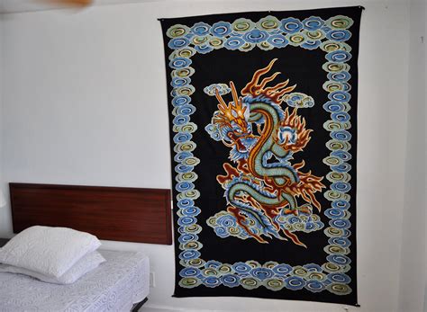 Dragon Tapestry Chinese Tapestry Wall Hanging Wall Decor Yoga Etsy