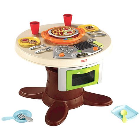 Es de fisher price y además de letras y palabras, le enseña a tu pequeño sobre la amistad con los diferentes ejemplos que se encuentran en su tablero. Fisher-Price Servin' Sorpresas Cocina y Mesa - Simaro.co