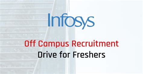 Infosys Off Campus Drive Infosys Recruitment For System Engineer