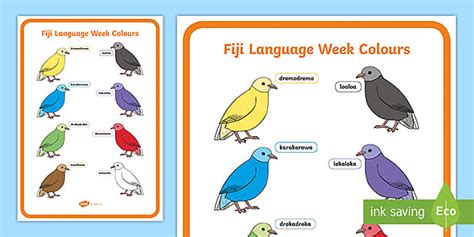 Fijian Language Week Colours Poster Teacher Made Twinkl