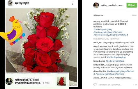 Foto Mawar Merah Ayu Ting Ting Di Like Raffi Ahmad Netter Bunga Dari