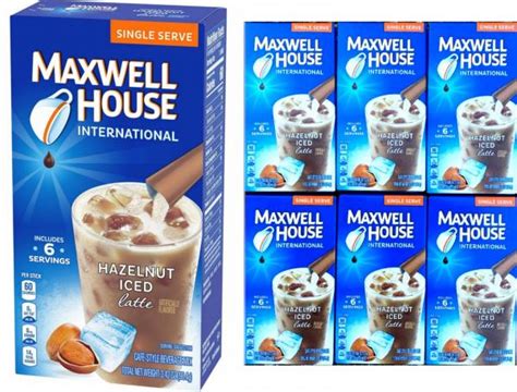 36 Maxwell House Hazelnut Iced Latte International Coffee Caffeine 6