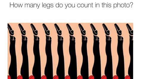 How Many Legs Can You See In This Optical Illusion Answer In 10