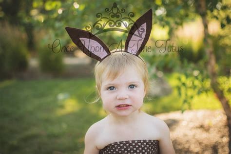 Brown Bunny Rabbit Ears Headband Halloween Animal Hard Etsy