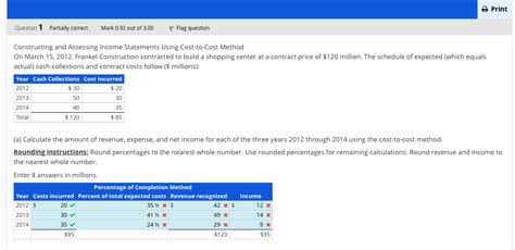 Solved Constructing And Assessing Income Statements Using Chegg Com