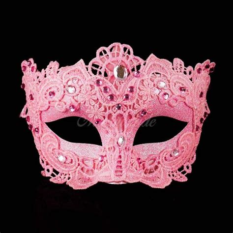 Costume Lace Mardi Gras Masquerade Mask Embellished With Gems For Women