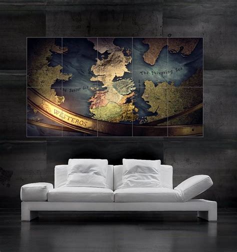 Game Of Thrones Westeros Map Poster Print Art Huge By Dreamposters 45