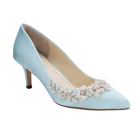 The Perfect Something Blue Low Heel Re Imagined And Re Defined Teardrop Pearls And Ivory