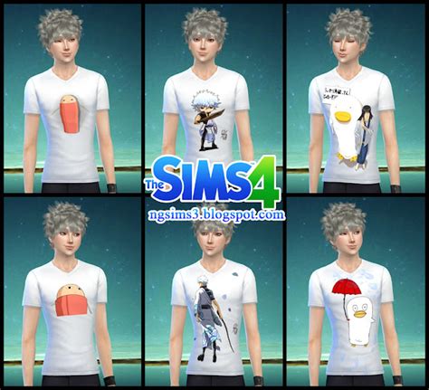 Ng Sims 3 7 Gintama T Shirt Ts4 Clothes