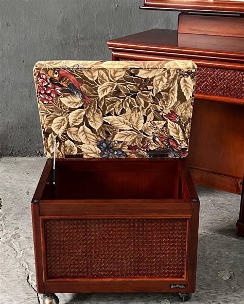 Koizumi Vintage Wood And Solihiya Vanity Desk Set Furniture And Home