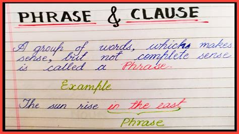 What Is Phrase And Clause Definition Of Phrase And Clause