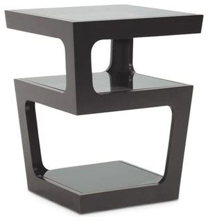 Glass Top End Table Black Modern Side Tables And End Tables By Baxton Studio