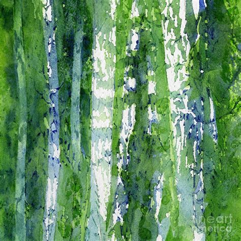 Abstract Painting Birch Trees Abstract By Sharon Freeman