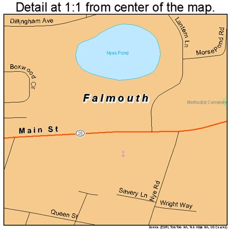 Falmouth Massachusetts Street Map 2523070