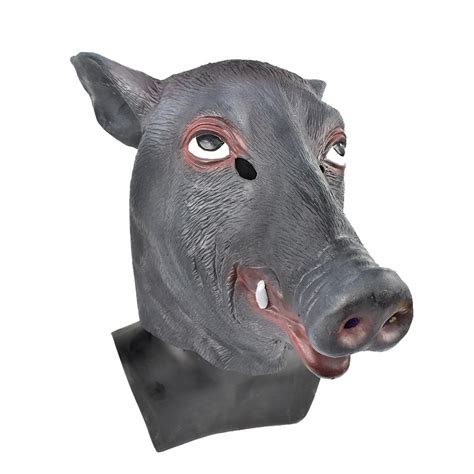 Latex Overhead Animal Woodland Wild Boar Dress Up Carnival Prop Party