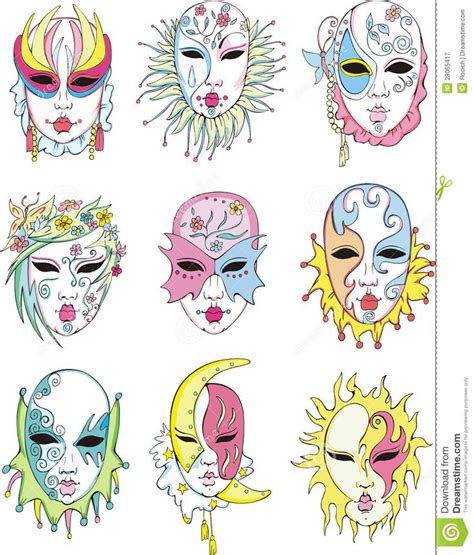 Women In Venetian Carnival Masks Stock Vector Illustration Of Gras Vector 28065417 Venetian