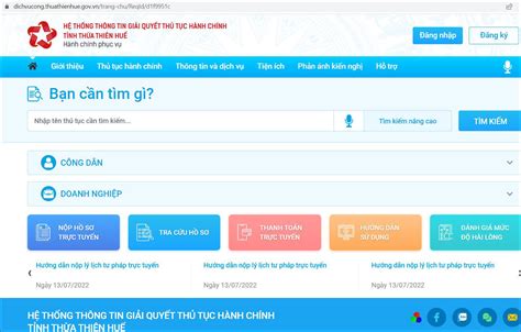 Thừa Thiên Huế Công Bố Hơn 1300 Dịch Vụ Công Trực Tuyến Toàn Trình